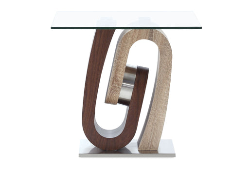 T4126 - End Table - Dark Brown / Oak / Silver - alternate view 2
