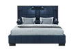 Oscar - King Bed Without Wood Trim - Navy Blue - alternate view 3