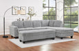 U321 - Corduroy Ottoman - Gray - alternate view 3