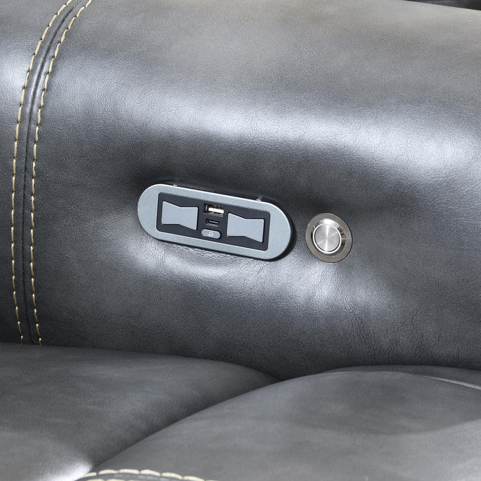 U66 - Power Reclining Loveseat - Charcoal Gray - alternate view 4