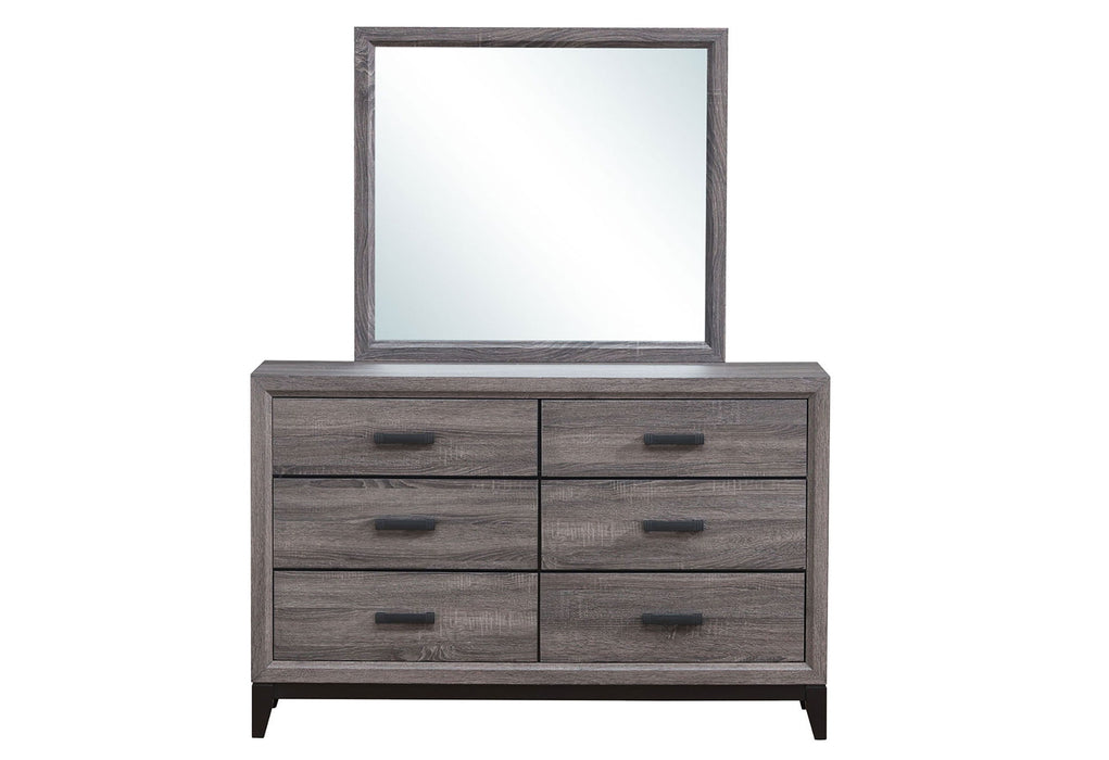 Kate - 4 Piece Queen Bedroom Set (Queen Bed, Dresser, Mirror, Nightstand) - Foil Gray - alternate view 4