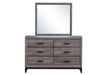 Kate - 4 Piece Queen Bedroom Set (Queen Bed, Dresser, Mirror, Nightstand) - Foil Gray - alternate view 4