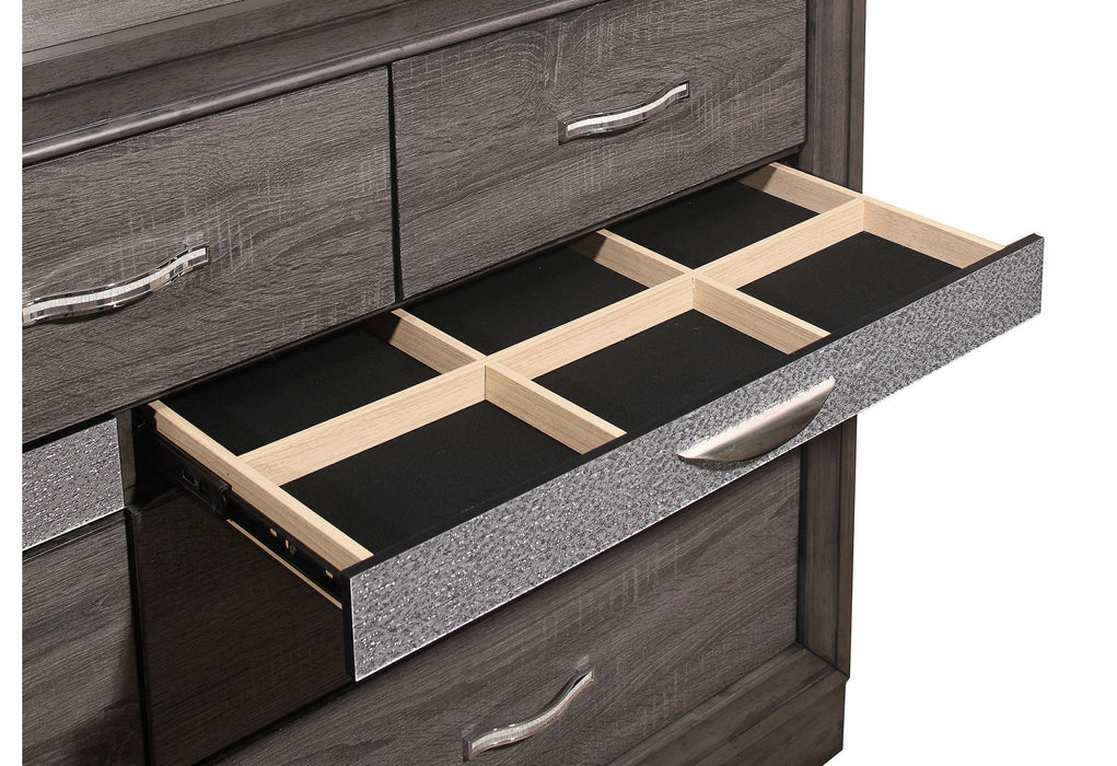 Seville - 5 Piece Queen Bedroom Set - Dark Gray - alternate view 3