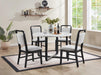 D180 - Melamin Round Dining Table - Black / White - alternate view 2