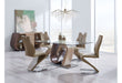 D4126 - Dining Table - Dark Brown / Oak / Silver - alternate view 4