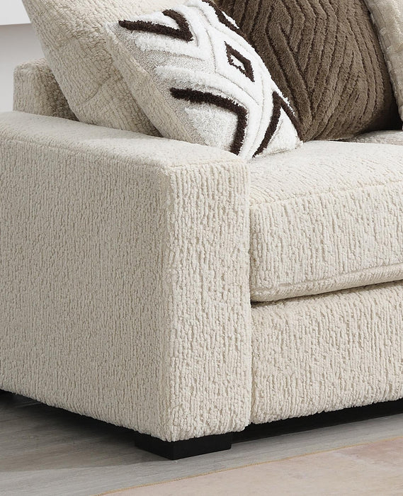 U328 - 4 Piece Sectional (1 LAF Loveseat 1 Armless Chair, 1 Wedge, 1 RAF Loveseat) - Beige - alternate view 3