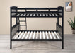 S095 - Twin / Full Bunk Bed - Black - alternate view 4