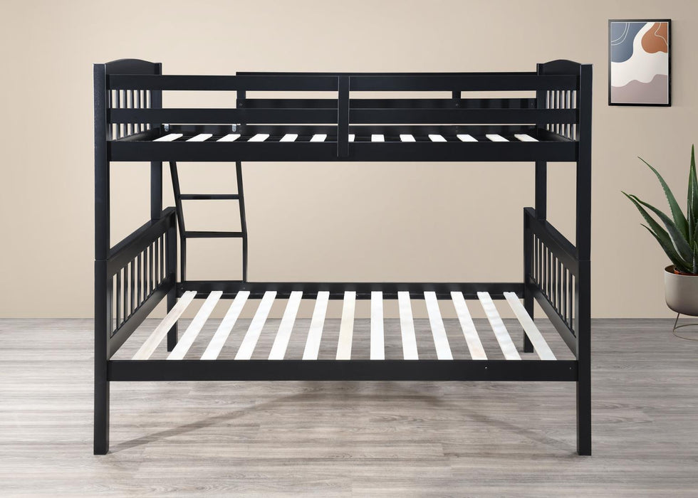 S095 - Twin / Full Bunk Bed - Black - alternate view 4