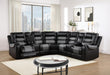 U89 - Black / Motion 3 Piece Sectional - Black