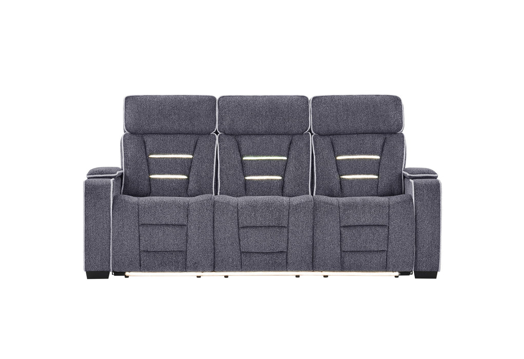 U1895 - P2 Reclining Sofa / Console Reclining Loveseat - Dark Gray - alternate view 3
