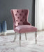D2082 - Velvet Dining Side Chair With Chrome Legs (Set of 2) - alternate view 4