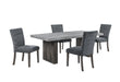 D2410 - Dining Table With Brown Legs - Gray - alternate view 4