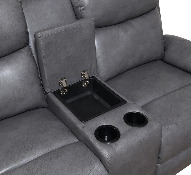 U185 - Motion Loveseat - Gray - alternate view 4