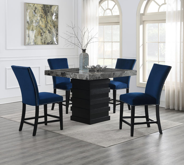 D136 - Faux Marble Counter Table - Gray - alternate view 4