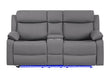 U6026 - 3 Piece Living Room Set (46A Reclining Sofa, Console Reclining Loveseat With Speaker And Glider Recliner) - Gray - alternate view 4