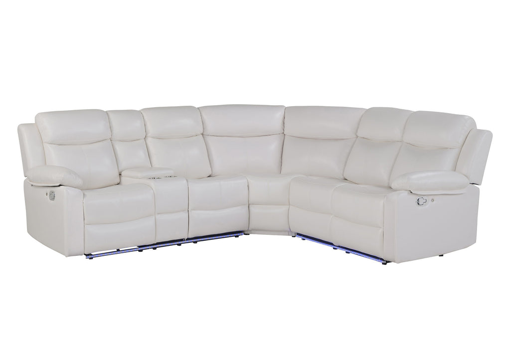 U6026 - Sectional With LED And Speaker - White - alternate view 2