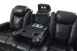 U92 - LED Power Reclining With Power Headrest, Bluetooth Speaker, And Drop Down Table Loveseat - Black - alternate view 3