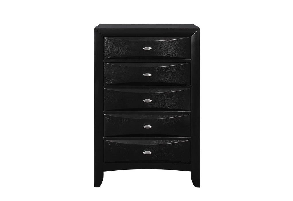 Linda - 5 Piece King Bedroom Set - Black - alternate view 4