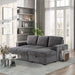 U2660 - Sectional With Pull Out Sofa Bed - Gray - alternate view 3