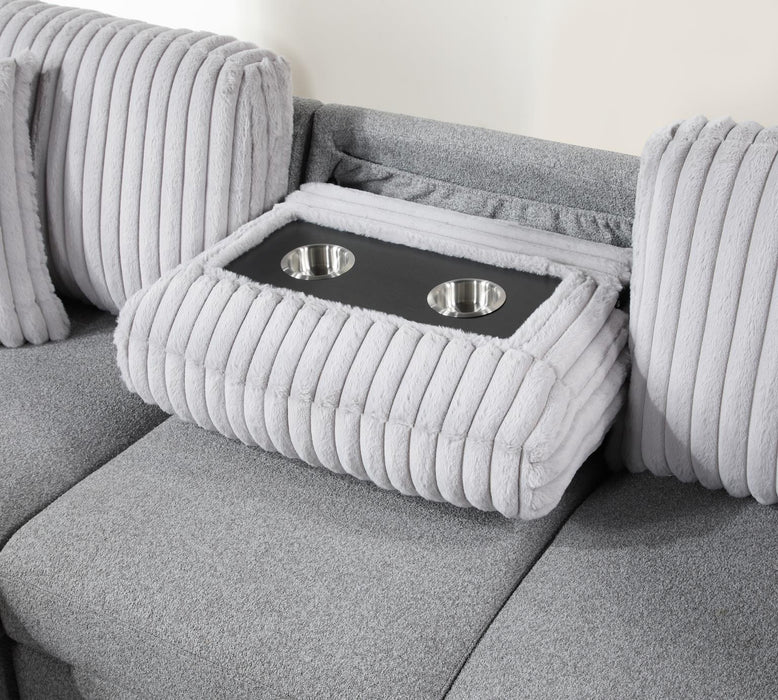 U390 - Sofa Chaise Sectional - Gray - alternate view 4