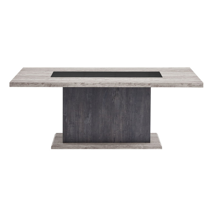 D8030DT - Dining Table Base With Storage Drawers - Black / Brown - alternate view 3