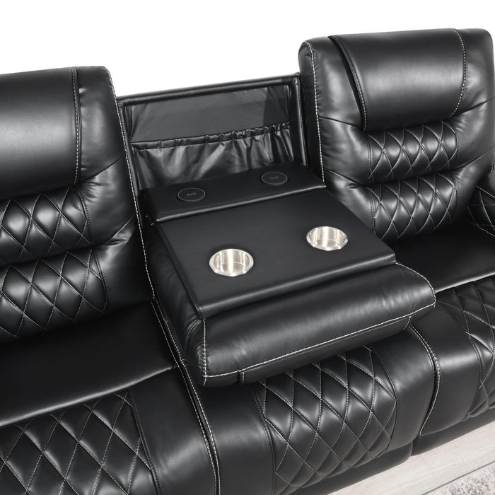 U140 - Motion Loveseat - Black - alternate view 4