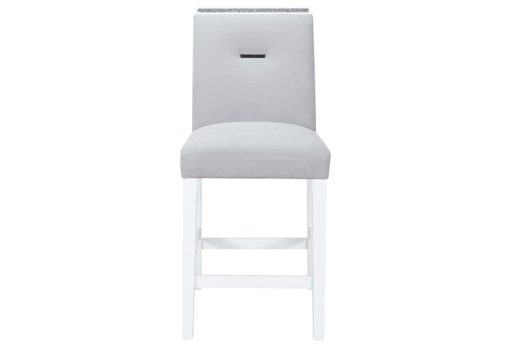 Monaco - 9 Piece Dining Room Set (Dining Table And 8 Dinning Chairs) - Gray / White - alternate view 4