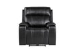 U8880 - 3 Piece Living Room Set (Power Reclining Sofa / Power Console Reclining Loveseat / Power Recliner) - Black - alternate view 4