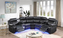 U63 - Motion 3 Piece Sectional With Bluetooth Speaker - Black - alternate view 2