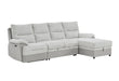 U3822 - Sectional With Pull Out Bed And USB - Light Gray - alternate view 4