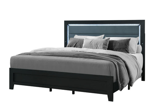 Reid - 5 Piece Full Bedroom Set With LED - Black - alternate view 2