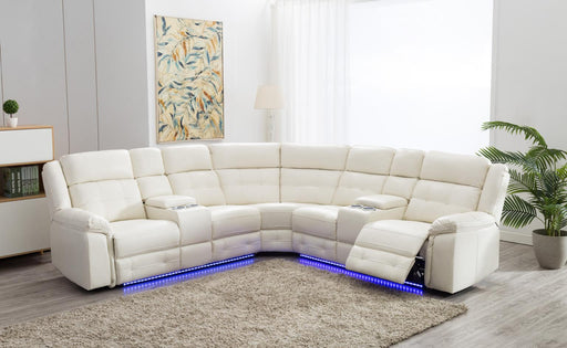 U33 - 3 Piece Power Reclining Sectional - White - alternate view 2