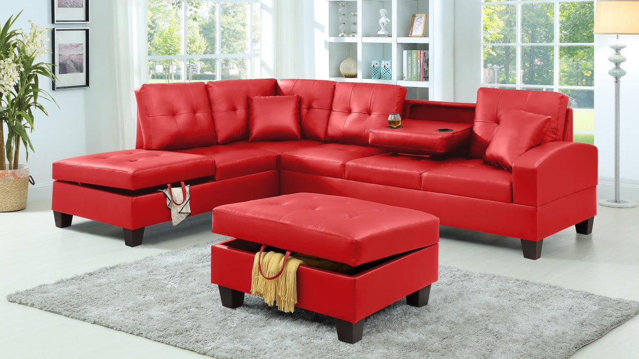 U347 - Ottoman - Red - alternate view 2