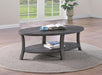 T177 - Coffee Table & 2 Round End Tables - Dark Brown - alternate view 4