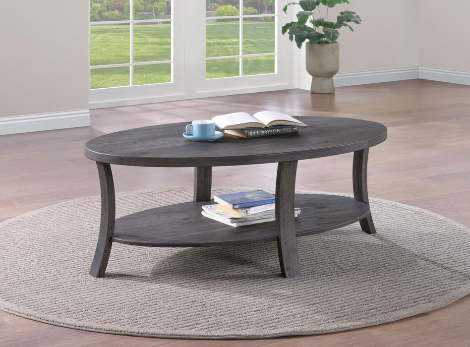 T177 - Coffee Table & 2 Round End Tables - Dark Brown - alternate view 4