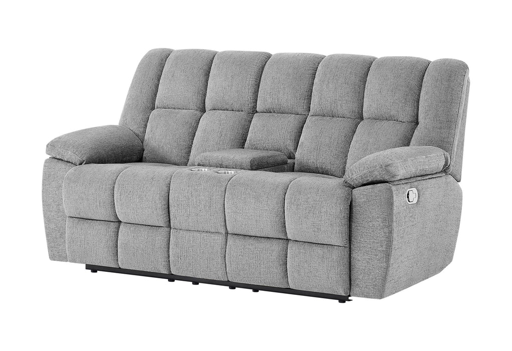 U6000 - Console Reclining Loveseat - Smoke - alternate view 4