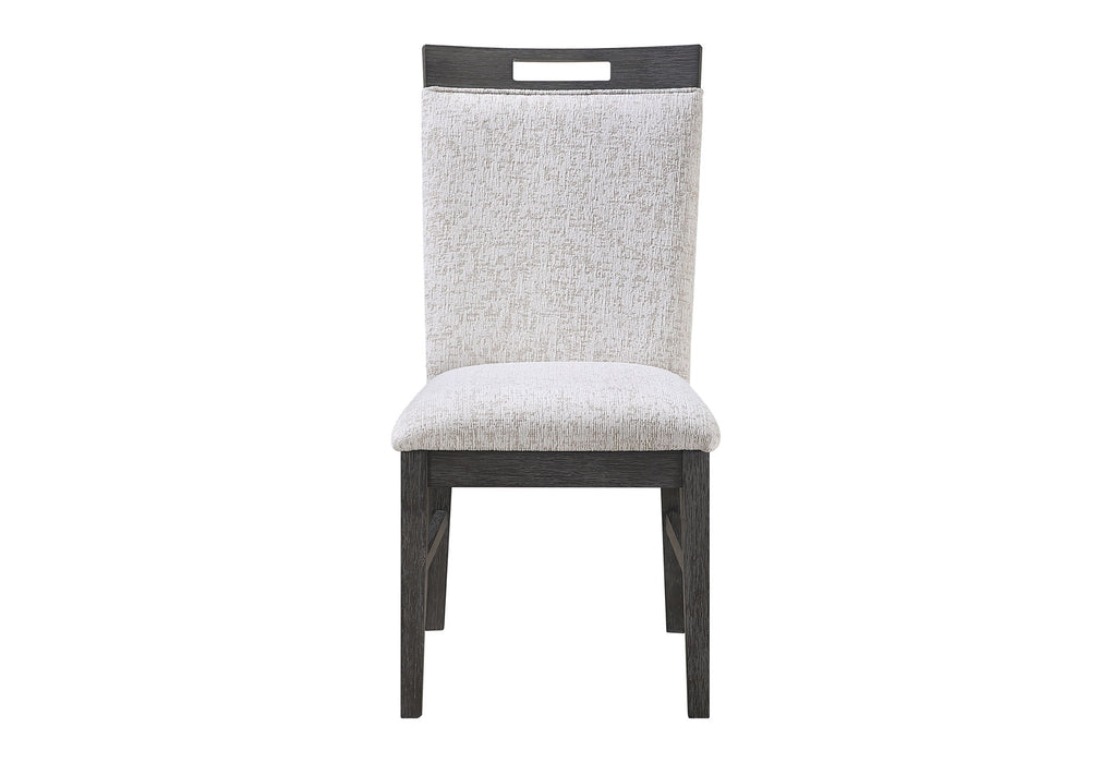 D4238 - 7 Piece Dining Room Set (Dining Table And 6 Dining Chairs) - Clear / Dark Brown / Light Gray - alternate view 4