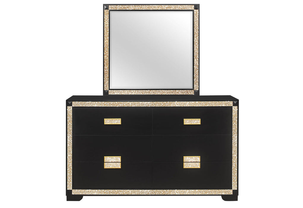 Blake - Dresser - Black / Gold - alternate view 4