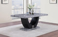 D144 - Faux Marble Dining Table - Gray