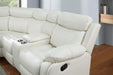 U64 - Motion 3 Piece Sectional With Bluetooth Speaker - White - Blue - alternate view 3