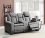U77 - Power Reclining With Power Headrest, Storage Arms / USB And Wireless Charger Loveseat - Slate