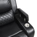 U126 - LED Reclining Loveseat With Bluetooth Speaker - Black - alternate view 4