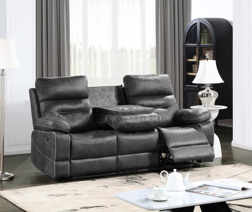 U170 - Motion Sofa With Dropdown Table - Gray - alternate view 4