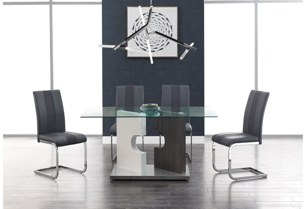 D219 - 7 Piece Dining Room Set (Dining Table And 6 Dining Chairs) - Gray