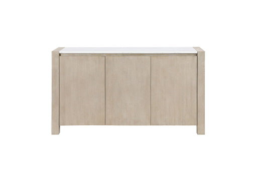 D1321 - Buffet With Real Marble Top - Natural / White