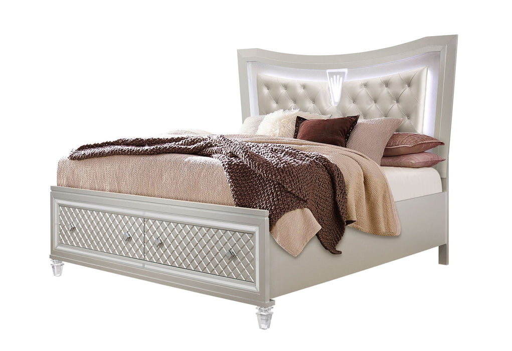Paris - Queen Bed With LED - Champagne - alternate view 4