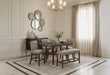 D4355 - 6 Piece Dining Room Set (Bar Table With 4 Bar Stools And Bench) - Dark Brown