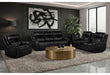 U8881 / U8880 - Leather Power Reclining Sofa / Power Console Reclining Loveseat - Black - alternate view 3
