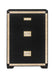 Blake - 4 Piece Full Bedroom Set (Bed With Lamps, Dresser, Mirror, Nightstand) - Black / Gold - alternate view 4