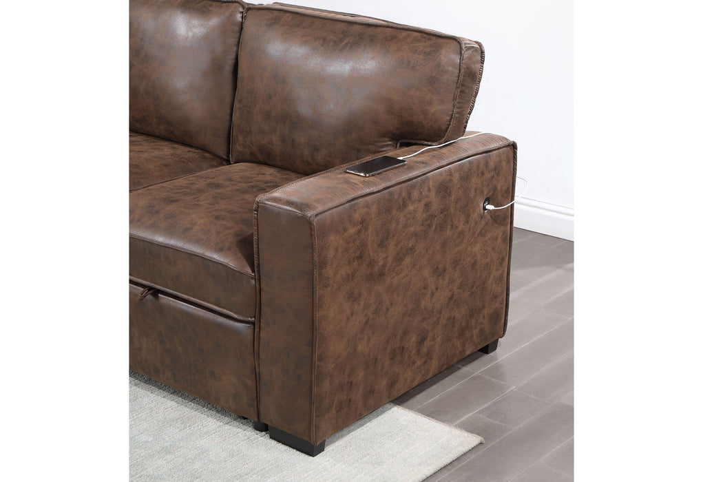 U0203 - Reversible Pullout Sofa Bed - Coffee - alternate view 4